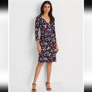 Ralph Lauren Sz 16/XXL Black Label - Floral Dress - Black and Multicolor